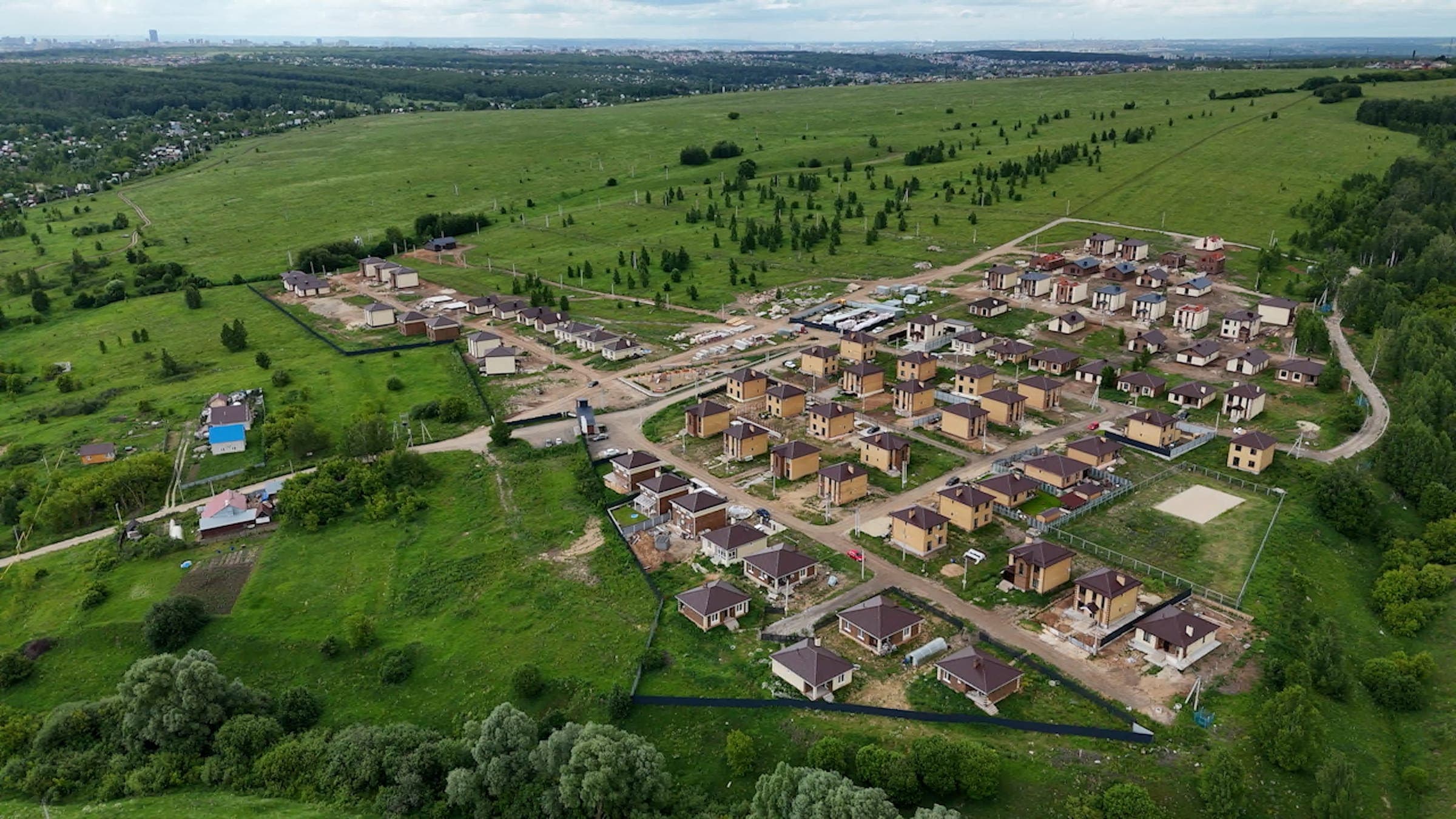 Посёлок ВамДом под Казанью с воздуха